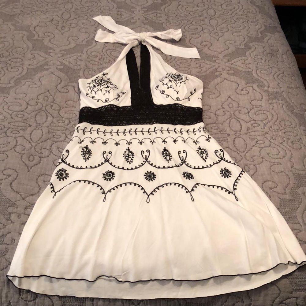 Embroidered Empire waist Halter Top